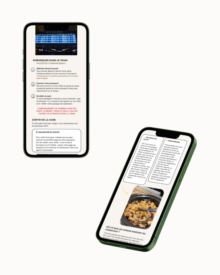 guide chine, restaurants, informations pratiques